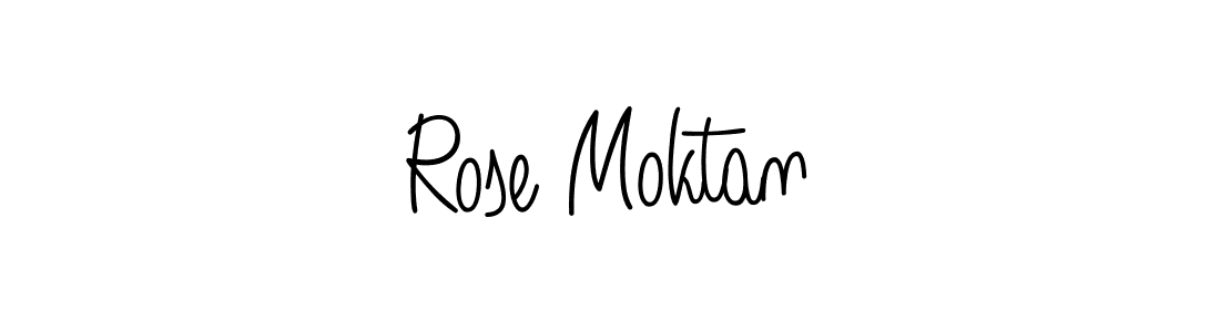 You should practise on your own different ways (Angelique-Rose-font-FFP) to write your name (Rose Moktan) in signature. don't let someone else do it for you. Rose Moktan signature style 5 images and pictures png