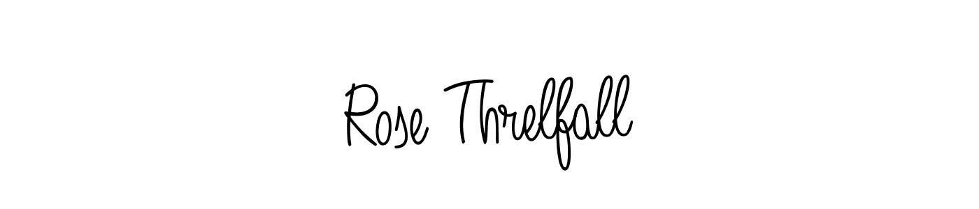 The best way (Angelique-Rose-font-FFP) to make a short signature is to pick only two or three words in your name. The name Rose Threlfall include a total of six letters. For converting this name. Rose Threlfall signature style 5 images and pictures png