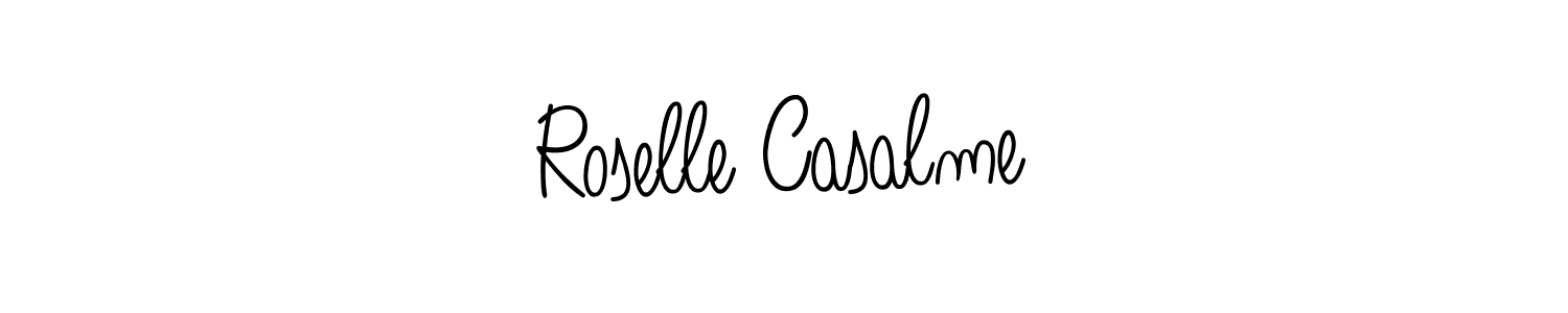 Use a signature maker to create a handwritten signature online. With this signature software, you can design (Angelique-Rose-font-FFP) your own signature for name Roselle Casalme. Roselle Casalme signature style 5 images and pictures png