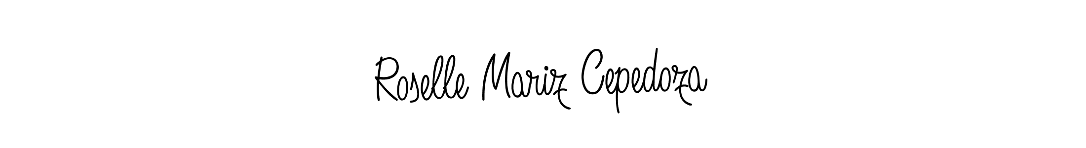 Make a short Roselle Mariz Cepedoza signature style. Manage your documents anywhere anytime using Angelique-Rose-font-FFP. Create and add eSignatures, submit forms, share and send files easily. Roselle Mariz Cepedoza signature style 5 images and pictures png
