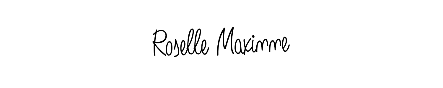 Make a beautiful signature design for name Roselle Maxinne. With this signature (Angelique-Rose-font-FFP) style, you can create a handwritten signature for free. Roselle Maxinne signature style 5 images and pictures png