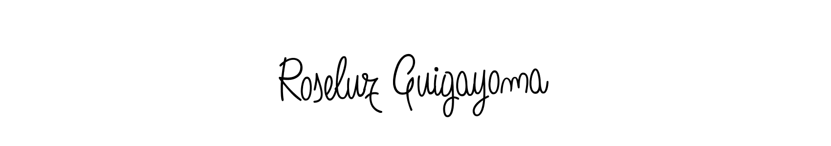 Check out images of Autograph of Roseluz Guigayoma name. Actor Roseluz Guigayoma Signature Style. Angelique-Rose-font-FFP is a professional sign style online. Roseluz Guigayoma signature style 5 images and pictures png