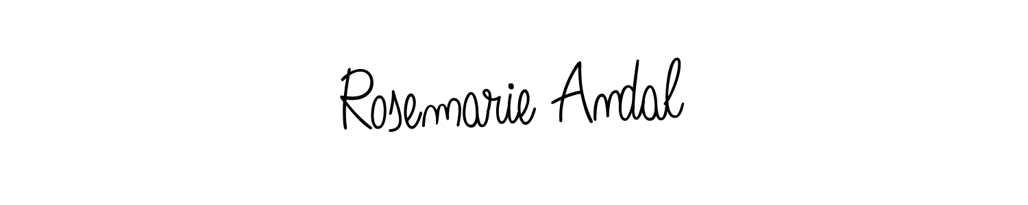 Also we have Rosemarie Andal name is the best signature style. Create professional handwritten signature collection using Angelique-Rose-font-FFP autograph style. Rosemarie Andal signature style 5 images and pictures png