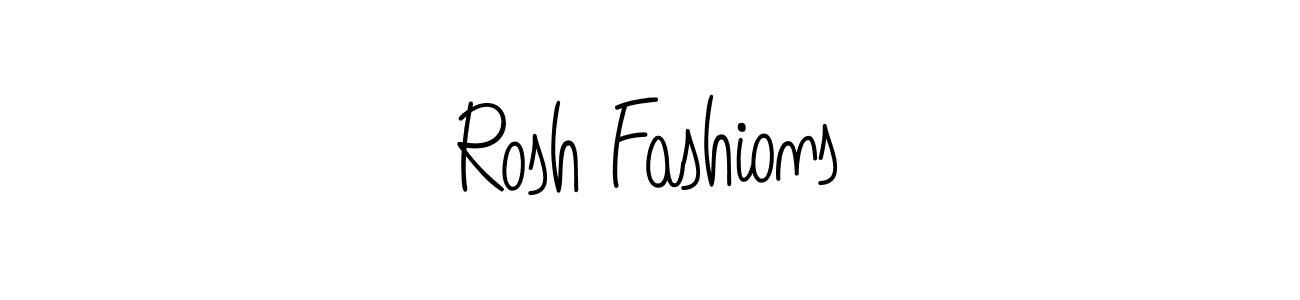 Use a signature maker to create a handwritten signature online. With this signature software, you can design (Angelique-Rose-font-FFP) your own signature for name Rosh Fashions. Rosh Fashions signature style 5 images and pictures png