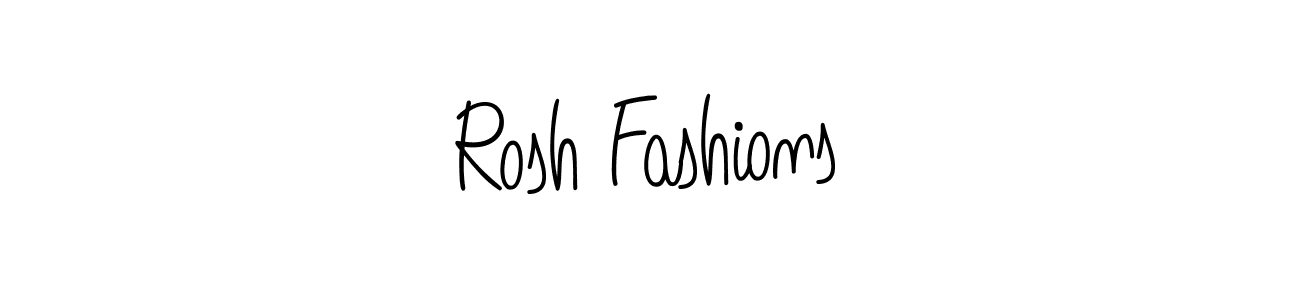 Design your own signature with our free online signature maker. With this signature software, you can create a handwritten (Angelique-Rose-font-FFP) signature for name Rosh Fashions. Rosh Fashions signature style 5 images and pictures png