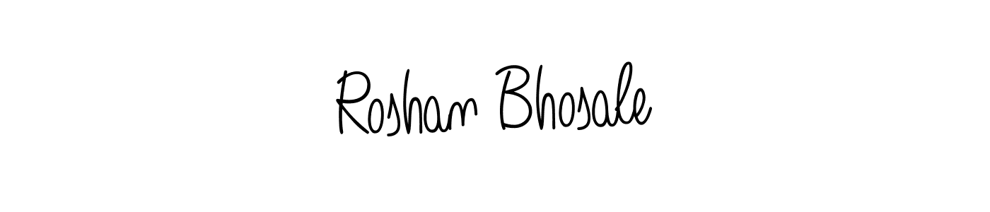 Roshan Bhosale stylish signature style. Best Handwritten Sign (Angelique-Rose-font-FFP) for my name. Handwritten Signature Collection Ideas for my name Roshan Bhosale. Roshan Bhosale signature style 5 images and pictures png