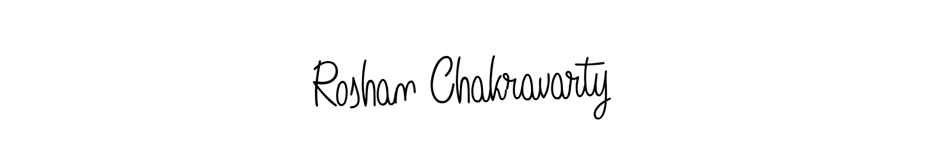 Roshan Chakravarty stylish signature style. Best Handwritten Sign (Angelique-Rose-font-FFP) for my name. Handwritten Signature Collection Ideas for my name Roshan Chakravarty. Roshan Chakravarty signature style 5 images and pictures png