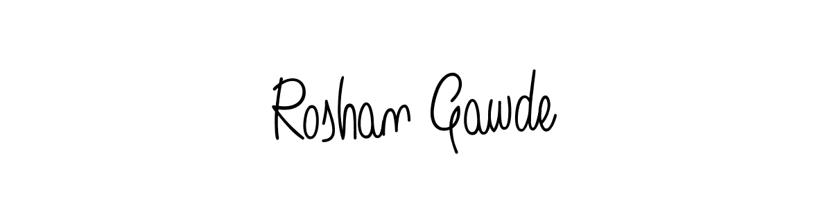 Create a beautiful signature design for name Roshan Gawde. With this signature (Angelique-Rose-font-FFP) fonts, you can make a handwritten signature for free. Roshan Gawde signature style 5 images and pictures png