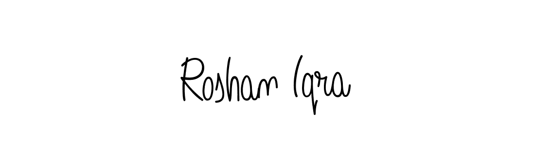 The best way (Angelique-Rose-font-FFP) to make a short signature is to pick only two or three words in your name. The name Roshan Iqra include a total of six letters. For converting this name. Roshan Iqra signature style 5 images and pictures png