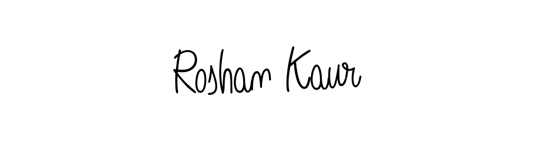 Design your own signature with our free online signature maker. With this signature software, you can create a handwritten (Angelique-Rose-font-FFP) signature for name Roshan Kaur. Roshan Kaur signature style 5 images and pictures png