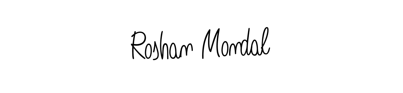 Design your own signature with our free online signature maker. With this signature software, you can create a handwritten (Angelique-Rose-font-FFP) signature for name Roshan Mondal. Roshan Mondal signature style 5 images and pictures png