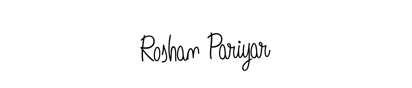 How to make Roshan Pariyar name signature. Use Angelique-Rose-font-FFP style for creating short signs online. This is the latest handwritten sign. Roshan Pariyar signature style 5 images and pictures png