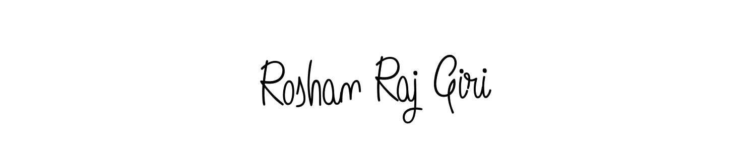 Use a signature maker to create a handwritten signature online. With this signature software, you can design (Angelique-Rose-font-FFP) your own signature for name Roshan Raj Giri. Roshan Raj Giri signature style 5 images and pictures png