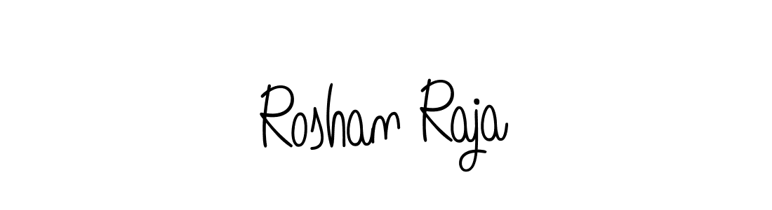The best way (Angelique-Rose-font-FFP) to make a short signature is to pick only two or three words in your name. The name Roshan Raja include a total of six letters. For converting this name. Roshan Raja signature style 5 images and pictures png