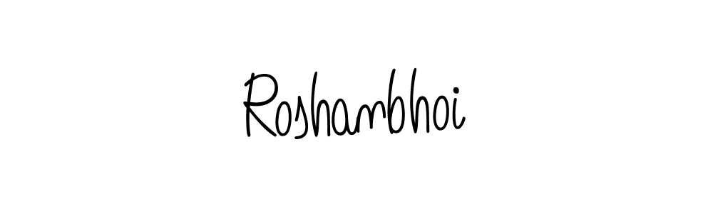 Make a beautiful signature design for name Roshanbhoi. With this signature (Angelique-Rose-font-FFP) style, you can create a handwritten signature for free. Roshanbhoi signature style 5 images and pictures png