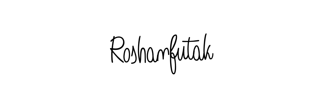 The best way (Angelique-Rose-font-FFP) to make a short signature is to pick only two or three words in your name. The name Roshanfutak include a total of six letters. For converting this name. Roshanfutak signature style 5 images and pictures png