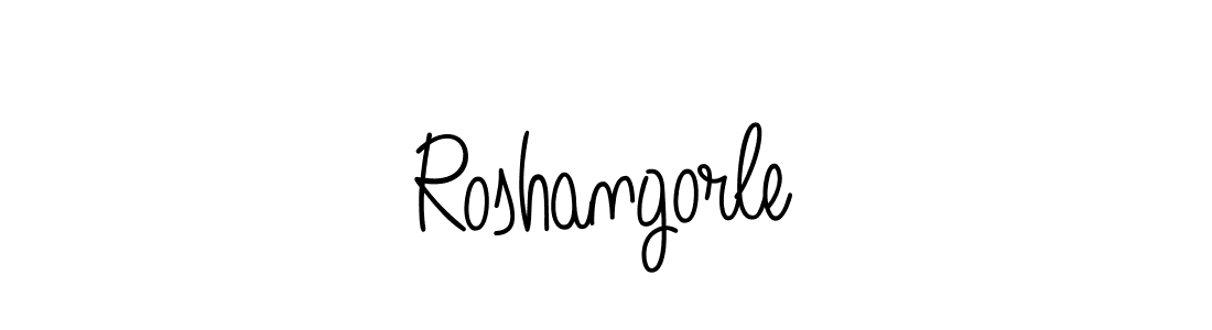 How to Draw Roshangorle signature style? Angelique-Rose-font-FFP is a latest design signature styles for name Roshangorle. Roshangorle signature style 5 images and pictures png