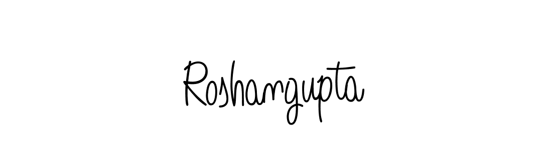 Use a signature maker to create a handwritten signature online. With this signature software, you can design (Angelique-Rose-font-FFP) your own signature for name Roshangupta. Roshangupta signature style 5 images and pictures png