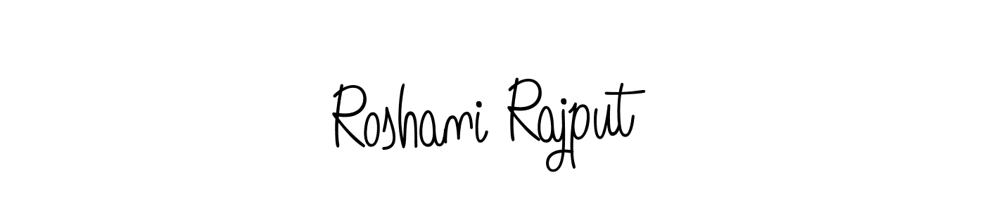 Roshani Rajput stylish signature style. Best Handwritten Sign (Angelique-Rose-font-FFP) for my name. Handwritten Signature Collection Ideas for my name Roshani Rajput. Roshani Rajput signature style 5 images and pictures png