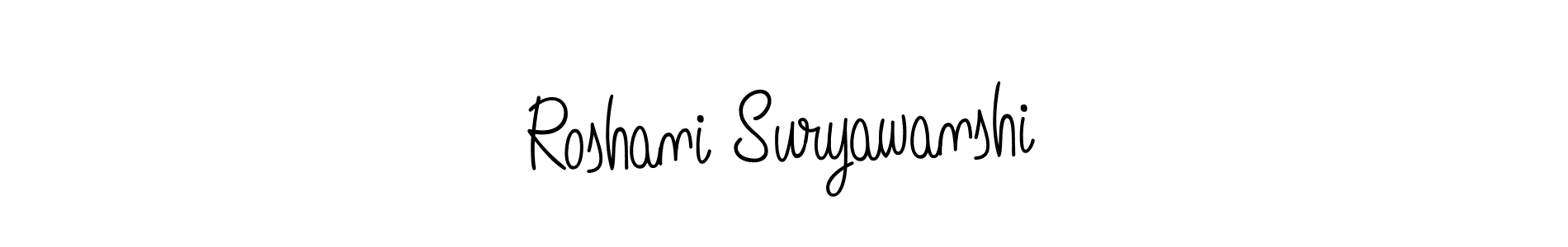 How to make Roshani Suryawanshi signature? Angelique-Rose-font-FFP is a professional autograph style. Create handwritten signature for Roshani Suryawanshi name. Roshani Suryawanshi signature style 5 images and pictures png