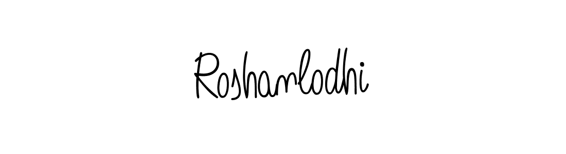 How to make Roshanlodhi signature? Angelique-Rose-font-FFP is a professional autograph style. Create handwritten signature for Roshanlodhi name. Roshanlodhi signature style 5 images and pictures png