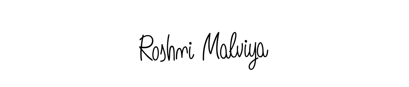 Angelique-Rose-font-FFP is a professional signature style that is perfect for those who want to add a touch of class to their signature. It is also a great choice for those who want to make their signature more unique. Get Roshni Malviya name to fancy signature for free. Roshni Malviya signature style 5 images and pictures png