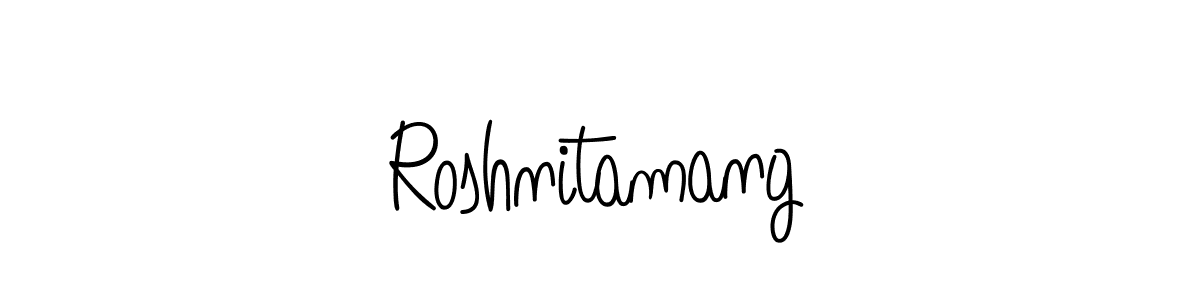 Roshnitamang stylish signature style. Best Handwritten Sign (Angelique-Rose-font-FFP) for my name. Handwritten Signature Collection Ideas for my name Roshnitamang. Roshnitamang signature style 5 images and pictures png