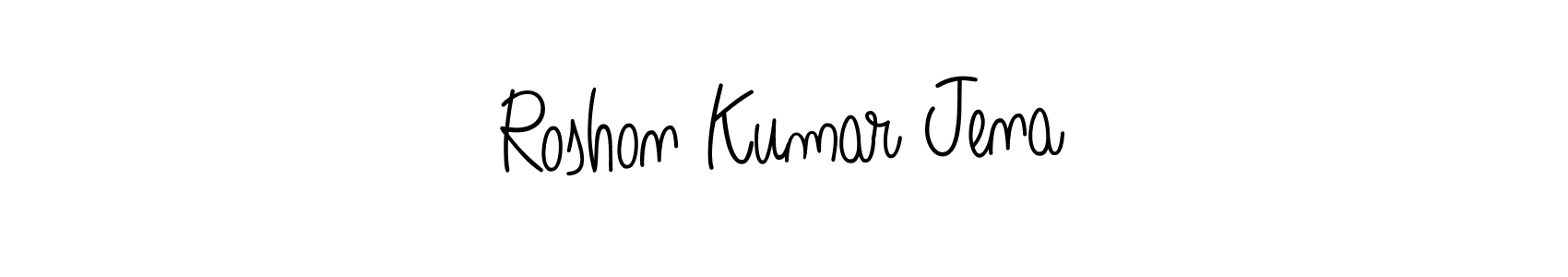 Design your own signature with our free online signature maker. With this signature software, you can create a handwritten (Angelique-Rose-font-FFP) signature for name Roshon Kumar Jena. Roshon Kumar Jena signature style 5 images and pictures png