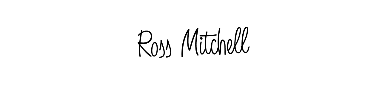 Use a signature maker to create a handwritten signature online. With this signature software, you can design (Angelique-Rose-font-FFP) your own signature for name Ross Mitchell. Ross Mitchell signature style 5 images and pictures png