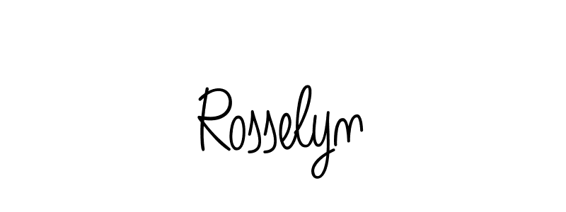 Use a signature maker to create a handwritten signature online. With this signature software, you can design (Angelique-Rose-font-FFP) your own signature for name Rosselyn. Rosselyn signature style 5 images and pictures png