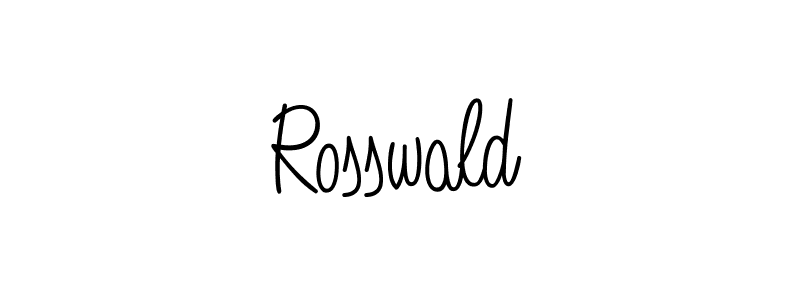 Rosswald stylish signature style. Best Handwritten Sign (Angelique-Rose-font-FFP) for my name. Handwritten Signature Collection Ideas for my name Rosswald. Rosswald signature style 5 images and pictures png