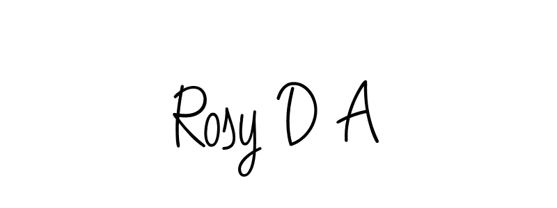 Design your own signature with our free online signature maker. With this signature software, you can create a handwritten (Angelique-Rose-font-FFP) signature for name Rosy D A. Rosy D A signature style 5 images and pictures png