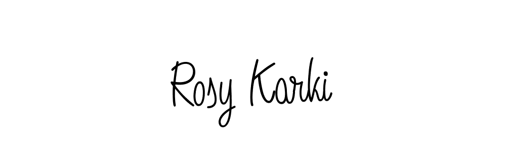 Design your own signature with our free online signature maker. With this signature software, you can create a handwritten (Angelique-Rose-font-FFP) signature for name Rosy Karki. Rosy Karki signature style 5 images and pictures png