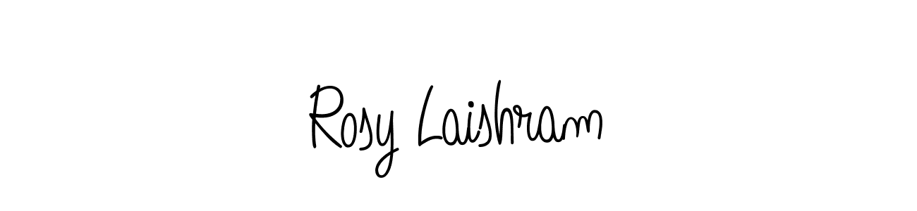 Rosy Laishram stylish signature style. Best Handwritten Sign (Angelique-Rose-font-FFP) for my name. Handwritten Signature Collection Ideas for my name Rosy Laishram. Rosy Laishram signature style 5 images and pictures png