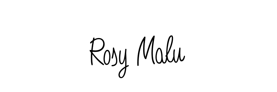 How to make Rosy Malu name signature. Use Angelique-Rose-font-FFP style for creating short signs online. This is the latest handwritten sign. Rosy Malu signature style 5 images and pictures png