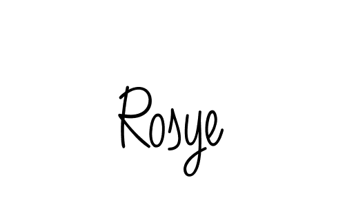 The best way (Angelique-Rose-font-FFP) to make a short signature is to pick only two or three words in your name. The name Rosye include a total of six letters. For converting this name. Rosye signature style 5 images and pictures png