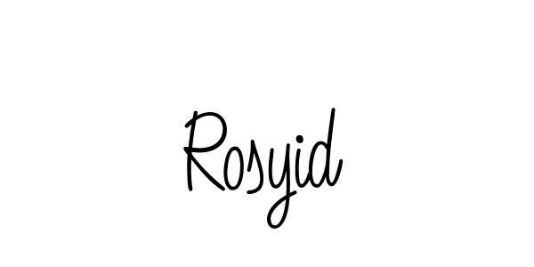 Create a beautiful signature design for name Rosyid. With this signature (Angelique-Rose-font-FFP) fonts, you can make a handwritten signature for free. Rosyid signature style 5 images and pictures png