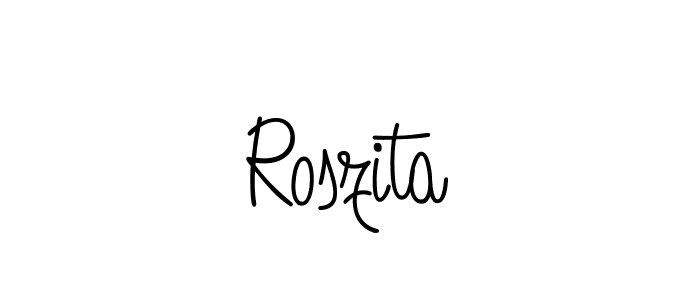 if you are searching for the best signature style for your name Roszita. so please give up your signature search. here we have designed multiple signature styles  using Angelique-Rose-font-FFP. Roszita signature style 5 images and pictures png