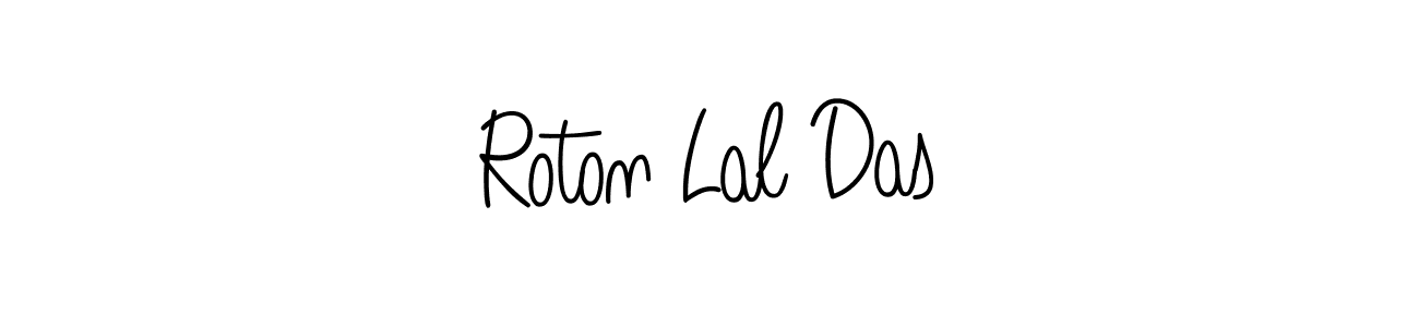 Roton Lal Das stylish signature style. Best Handwritten Sign (Angelique-Rose-font-FFP) for my name. Handwritten Signature Collection Ideas for my name Roton Lal Das. Roton Lal Das signature style 5 images and pictures png