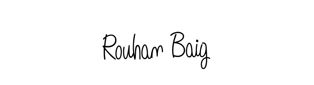 Angelique-Rose-font-FFP is a professional signature style that is perfect for those who want to add a touch of class to their signature. It is also a great choice for those who want to make their signature more unique. Get Rouhan Baig name to fancy signature for free. Rouhan Baig signature style 5 images and pictures png