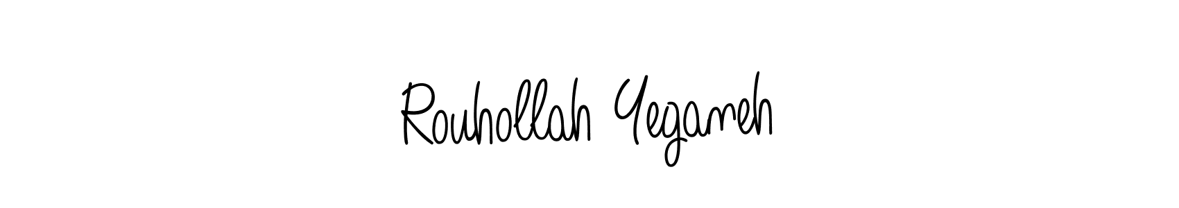 How to make Rouhollah Yeganeh name signature. Use Angelique-Rose-font-FFP style for creating short signs online. This is the latest handwritten sign. Rouhollah Yeganeh signature style 5 images and pictures png