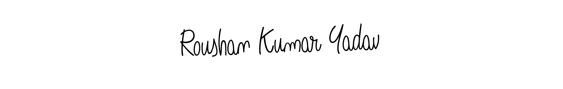 How to make Roushan Kumar Yadav name signature. Use Angelique-Rose-font-FFP style for creating short signs online. This is the latest handwritten sign. Roushan Kumar Yadav signature style 5 images and pictures png