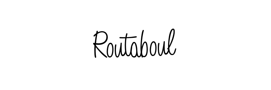 Design your own signature with our free online signature maker. With this signature software, you can create a handwritten (Angelique-Rose-font-FFP) signature for name Routaboul. Routaboul signature style 5 images and pictures png