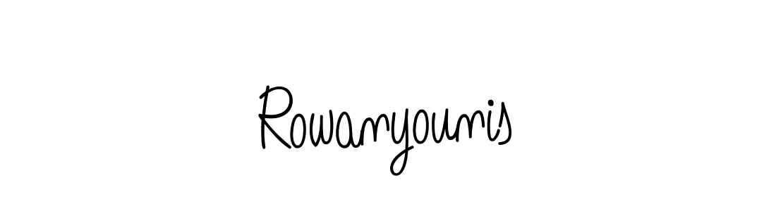 How to make Rowanyounis name signature. Use Angelique-Rose-font-FFP style for creating short signs online. This is the latest handwritten sign. Rowanyounis signature style 5 images and pictures png