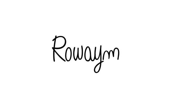 Once you've used our free online signature maker to create your best signature Angelique-Rose-font-FFP style, it's time to enjoy all of the benefits that Rowaym name signing documents. Rowaym signature style 5 images and pictures png