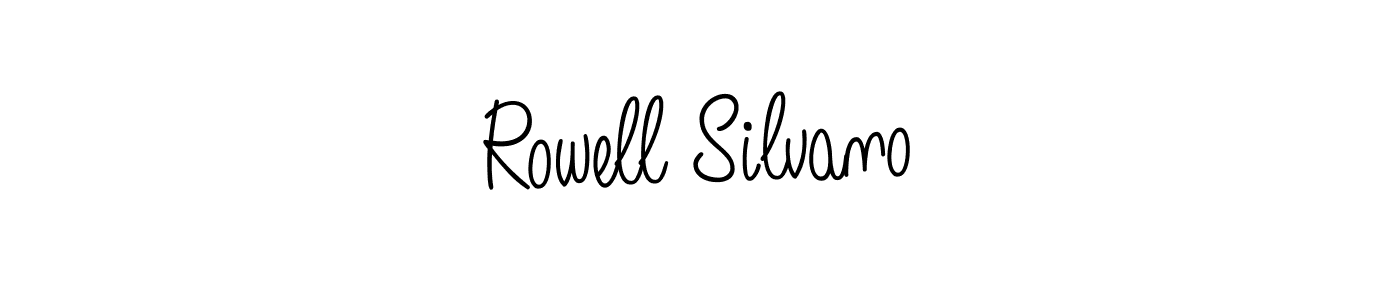 Rowell Silvano stylish signature style. Best Handwritten Sign (Angelique-Rose-font-FFP) for my name. Handwritten Signature Collection Ideas for my name Rowell Silvano. Rowell Silvano signature style 5 images and pictures png