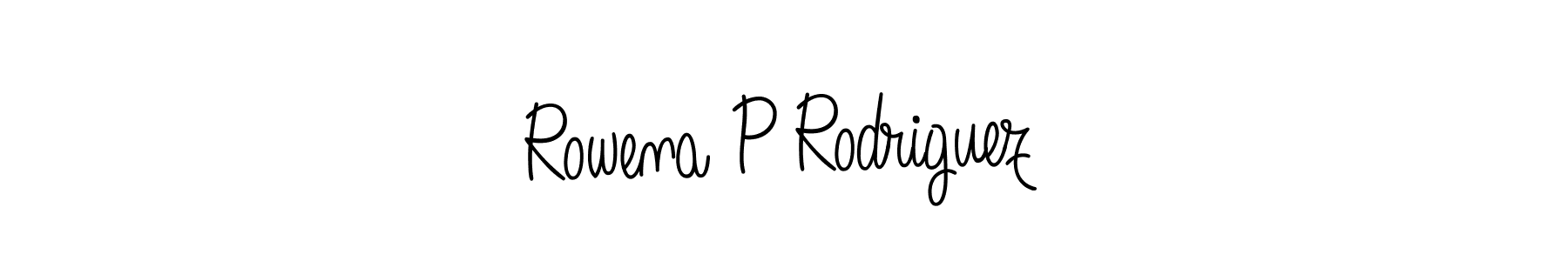 You should practise on your own different ways (Angelique-Rose-font-FFP) to write your name (Rowena P Rodriguez) in signature. don't let someone else do it for you. Rowena P Rodriguez signature style 5 images and pictures png