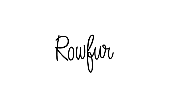 How to make Rowfur name signature. Use Angelique-Rose-font-FFP style for creating short signs online. This is the latest handwritten sign. Rowfur signature style 5 images and pictures png
