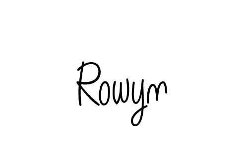 How to make Rowyn name signature. Use Angelique-Rose-font-FFP style for creating short signs online. This is the latest handwritten sign. Rowyn signature style 5 images and pictures png