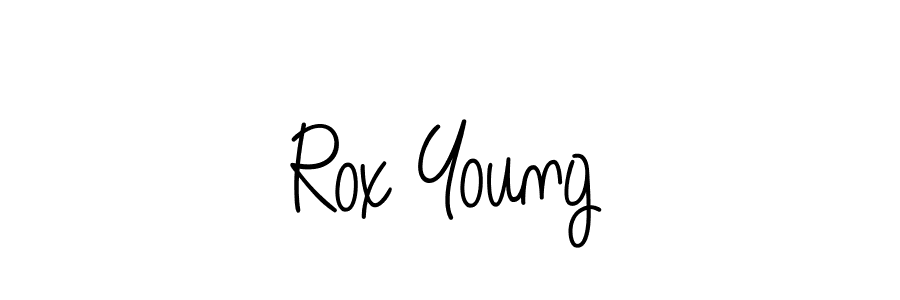 Angelique-Rose-font-FFP is a professional signature style that is perfect for those who want to add a touch of class to their signature. It is also a great choice for those who want to make their signature more unique. Get Rox Young name to fancy signature for free. Rox Young signature style 5 images and pictures png